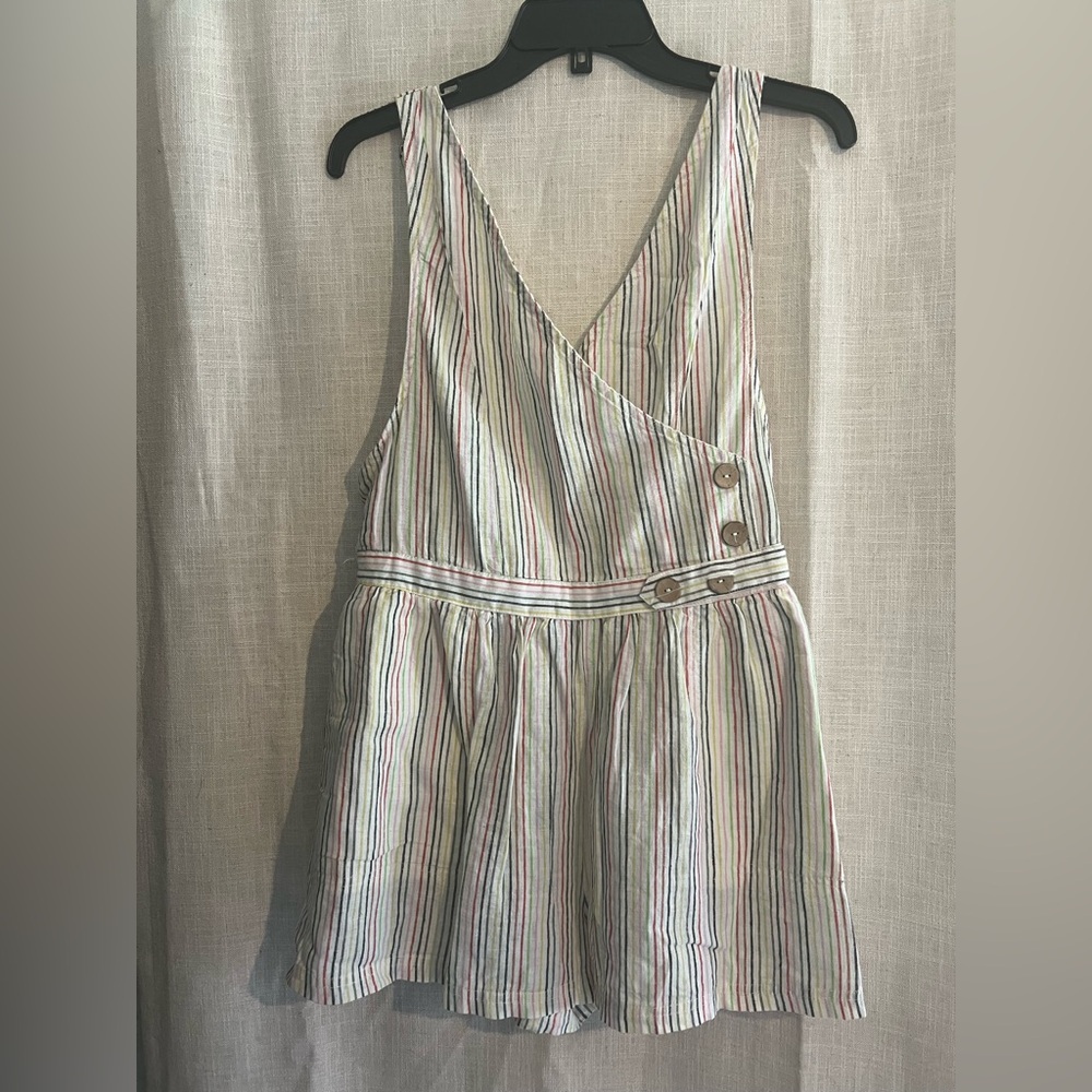 Vintage Havana linen romper/overalls